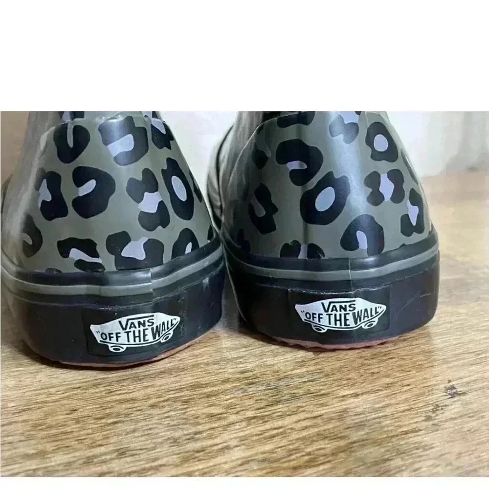 Vans Wellington Rubber Rain Boots Leopard Print Size 5.5